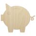Piggy Bank Solid Wood Shape Unfinished Piece Cutout Craft DIY Projects - 6.25 Inch Size - 1/4 Inch Thick