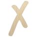 Letter X Uppercase Felt Marker Font Wood Shape Unfinished Piece Cutout Craft DIY Projects - 6.25 Inch Size - 1/8 Inch Thick