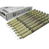 Sakura Pigma Micron pen 005 Black ink marker felt tip pen Archival pigment ink fine point for artist drawing pens 8 pen set