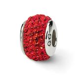 925 Sterling Silver Reflections Red Full Preciosa Crystal Bead; for Adults and Teens; for Women and Men