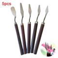 Grofry Palette Knifes 5Pcs Stainless Steel Mixed Palette Knife Oil Painting Scraper Spatula Tools