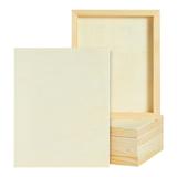 6 Pack of Unfinished Wood Canvas Boards for Painting 8x10 Inch Deep Cradle Wooden Panels for Crafts (Blank 0.85 Inches Thick)