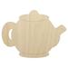 Teapot Kettle Wood Shape Unfinished Piece Cutout Craft DIY Projects - 6.25 Inch Size - 1/8 Inch Thick