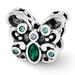 FB Jewels Sterling Silver Reflections Blue/Green Swarovski Butterfly Bead