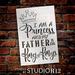 I Am A Princess My Father is The King of Kings with Crown Stencil by StudioR12 Reusable Mylar Template Use to Paint Wood Signs - Pillows - T-Shirt - DIY Christian Decor - Select Size 6 x 9