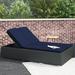 Sojourn Wicker Rattan Outdoor Patio Double Chaise in Chocolate Navy by Modway in Brown | 36.5 H x 47 W x 78.5 D in | Wayfair EEI-1983-CHC-NAV