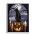The Holiday Aisle® Full Moon Halloween Night Spooky Black Cat Jack-o'-lantern by Grace Popp - Graphic Art in Brown | 20 H x 16 W x 1.5 D in | Wayfair