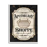 The Holiday Aisle® Apothecary Shoppe Spooky Halloween Sign Witch Potion Cauldron by Jennifer Pugh - Graphic Art in Brown | Wayfair