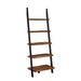 American Heritage Bookshelf Ladder in Barnwood/Black - Convenience Concepts 8043391BDWBL