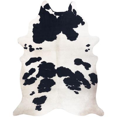 Tapis Imitation Peau de vache, Vache G5069-1, cuir noir blanc multicolour 155x195 cm