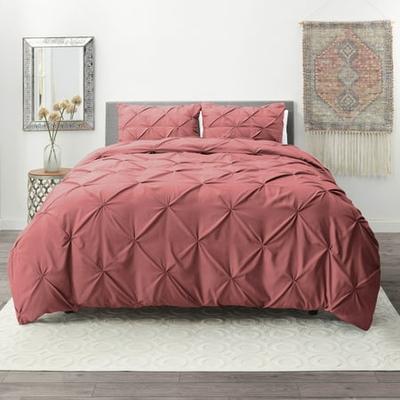 3 Piece Pinch Pleated Duvet Cover Set, How To Use Corner Ties Duvet Cover