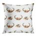 CMFUN Floral Antlers in The Bohemian Deer Horns Decorated with Flowers Leaves Pillowcase Cushion Cases 18x18 inch