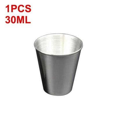1x Stainless Steel Small Wine Cup Drinking Coffee Tea Tumbler Camping Mug Silver 