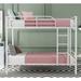 Kids Bunk Beds for Small Rooms, SEGMART Solid Metal Twin over Twin Bunk Bed, Twin over Twin Bunk Bed Frame w/Ladder/Safety Rail, Bunk Beds for Dorm School Home, No Box Spring Needed, White, H889