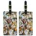 Cats Selfie at London Palace England Britain Luggage ID Tags Suitcase Carry-On Cards - Set of 2