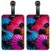 Colorful Umbrellas - Luggage ID Tags / Suitcase Identification Cards - Set of 2