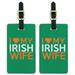 I Love My Irish Wife Luggage ID Tags Suitcase Carry-On Cards - Set of 2