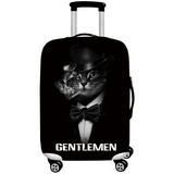 Cool Black Cat Lion Elastic Luggage Cover Trolley Case Cover Durable Suitcase Protector for 18-32 Inch Case Warm Travel Accessories