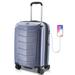 Villagio Hardshell Luggage - Polycarbonate 8 Wheel Spinner with Slash Proof Zipper and TSA lock, Aqua