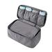 10.24" x 5.12" x 4.72"(L * W * H) Packing Organizer Bra Underwear Storage Bag Travel Lingerie Pouch Organizer Portable Grey