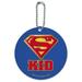 Superman Super Kid Shield Logo Round Luggage ID Tag Card Suitcase Carry-On