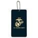 U.S. Marine Corps USMC White Logo on Blue Officially Licensed Wood Luggage Card Suitcase Carry-On ID Tag