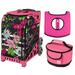 Zuca Sport Bag - Petals & Stripes with Gift Lunchbox and Zuca Seat Cover (Pink Frame)