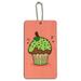 Mint Chocolate Cupcake Wood Luggage Card Suitcase Carry-On ID Tag