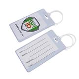 25 Pack - Backpack ID Luggage Tags for Student Identification & Business Cards - School Name Badge Holder for Backpacks - Sturdy Plastic Suitcase Tags/Clear Window by Specialist ID (White)