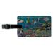 Ocean Coral Reef Angel Clown Fish Diving Rectangle Leather Luggage Card Suitcase Carry-On ID Tag