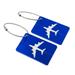 Outdoor Airport Luggage Handbag Name Address Message Label Tag Card Holder Royal Blue 2pcs