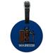 8-Bit Pixel Retro Warrior Knight Fighter Games RPG Round Leather Luggage Card Suitcase Carry-On ID Tag