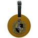 Harry Potter Hufflepuff Painted Crest Round Leather Luggage Card Suitcase Carry-On ID Tag