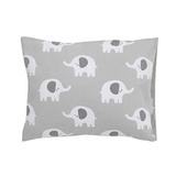 Sumersault Soft Toddler Travel Pillow Set - Grey and White Elephants 13? x 10? x 4.5" Pillow and Pillowcase Extra Soft Yet Supportive Perfect for Cars, Airplanes, Strollers or Any Travel