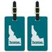 Graphics and More Idaho ID Home State Luggage Suitcase ID Tags Set of 2 - Solid Turquoise