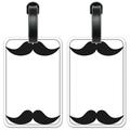 A Gentleman's Mustache - Luggage ID Tags / Suitcase Identification Cards - Set of 2
