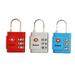 Orei TSA Accepted Combination Number Luggage Lock Set in Distinct Colors to Easily Locate Your Luggage, (3 Pack)