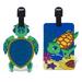 PUZZLED TAGGAGE! SEA TURTLE AND DIVING SEA TURTLE LUGGAGE TAG 3.5X5 INCH