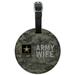 U.S. Army Wife Round Leather Luggage Card Suitcase Carry-On ID Tag