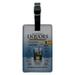 National Liquors Around the World Glass Half Full Rectangle Leather Luggage Card Suitcase Carry-On ID Tag
