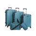 Chicago Plus 5pc Expandable Rolling Luggage Set Teal