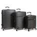 Dejuno Luna Lightweight 3-Piece Hardside Spinner Luggage Set - Black