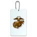 Marines USMC Golden Logo on White Eagle Globe Anchor Officially Licensed Luggage Card Suitcase Carry-On ID Tag