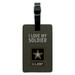 U.S. Army I Love My Soldier Rectangle Leather Luggage Card Suitcase Carry-On ID Tag
