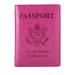 Passport Wallet Holder Cover Case ID Window Travel Wallet with RFID Blocking - Purple