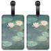 Monet: Water Lilies (close up) - Luggage ID Tags / Suitcase Identification Cards - Set of 2