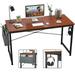 Computer Desk 47 inch Home Office Writing Study Desk, Modern Simple Style Laptop Table with Storage Bag,Teak