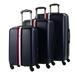 Stripes 3-Piece Hardside Expandable Spinner Luggage Set, Navy