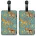 Paisley Horses - Luggage ID Tags / Suitcase Identification Cards - Set of 2