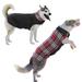 Musuos Pet Plaid Cotton Vest Warm Waterproof Double Wear Windproof Jacket